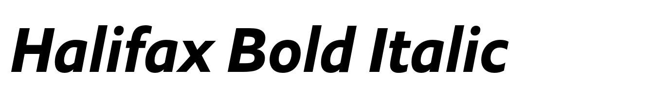 Halifax Bold Italic